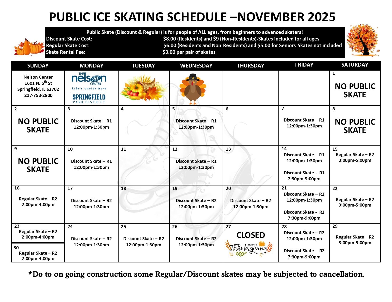 Public Skate November 2025